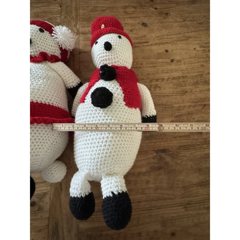 Crochet Snowman Pair Amigurumi Handmade Christmas Decor Winter Holiday Gift 21
